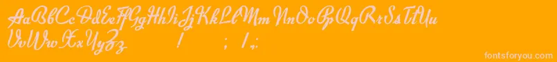 Exiles Font – Pink Fonts on Orange Background