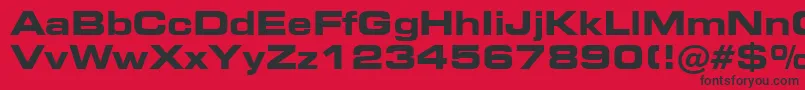 Square721BoldExtendedBt Font – Black Fonts on Red Background