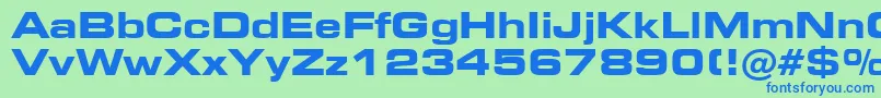 Square721BoldExtendedBt Font – Blue Fonts on Green Background