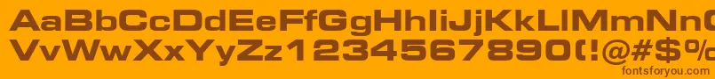 Square721BoldExtendedBt Font – Brown Fonts on Orange Background