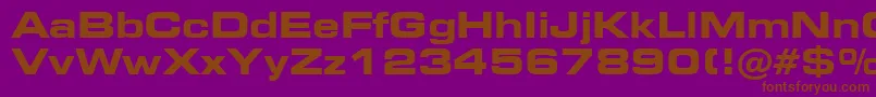 Square721BoldExtendedBt Font – Brown Fonts on Purple Background