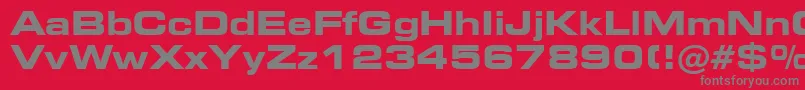 Square721BoldExtendedBt Font – Gray Fonts on Red Background