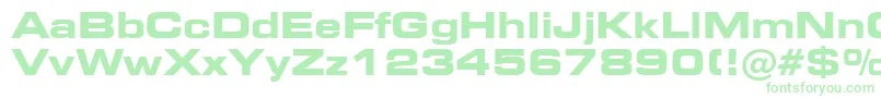 Square721BoldExtendedBt Font – Green Fonts on White Background