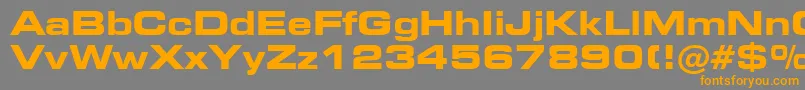 Square721BoldExtendedBt Font – Orange Fonts on Gray Background