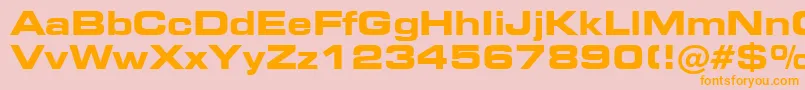 Square721BoldExtendedBt Font – Orange Fonts on Pink Background