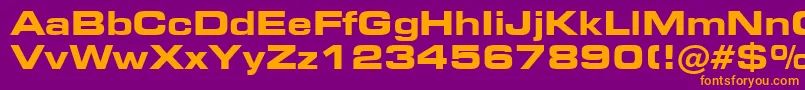 Square721BoldExtendedBt Font – Orange Fonts on Purple Background