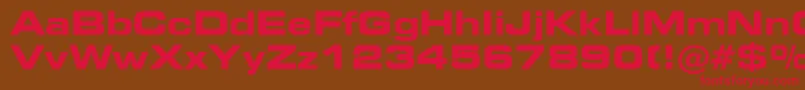 Square721BoldExtendedBt Font – Red Fonts on Brown Background