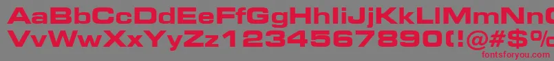 Square721BoldExtendedBt Font – Red Fonts on Gray Background