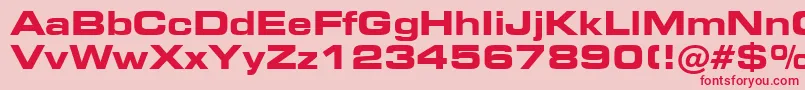 Square721BoldExtendedBt Font – Red Fonts on Pink Background