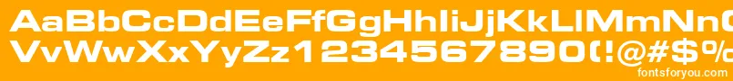 Square721BoldExtendedBt Font – White Fonts on Orange Background