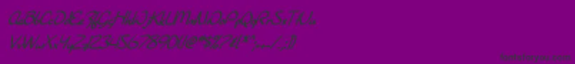 SfBurlingtonScriptBoldItalic-Schriftart – Schwarze Schriften auf violettem Hintergrund