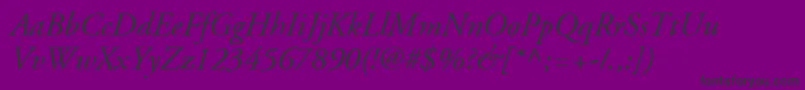 AdobeGaramondLtItalic Font – Black Fonts on Purple Background