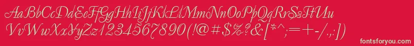 Weitere Informationen zur Decorclassic.Kz-Schriftart Decorclassic.Kz-Schriftart – Grüne Schriften auf rotem Hintergrund