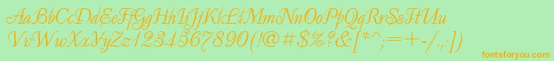 Decorclassic.Kz Font – Orange Fonts on Green Background