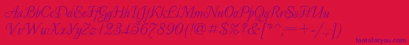 Decorclassic.Kz Font – Purple Fonts on Red Background