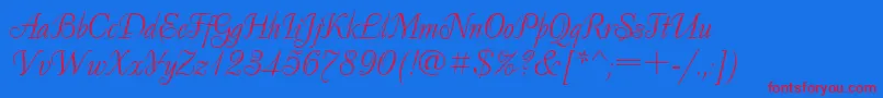 Decorclassic.Kz Font – Red Fonts on Blue Background