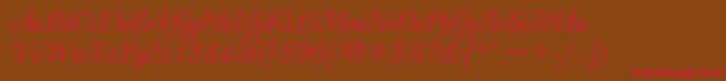 Decorclassic.Kz Font – Red Fonts on Brown Background