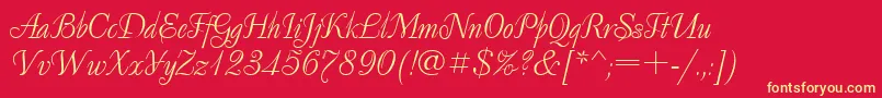 Decorclassic.Kz Font – Yellow Fonts on Red Background