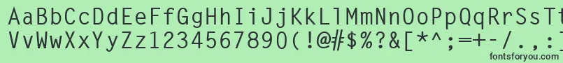 フォントMonospacedBold – 緑の背景に黒い文字