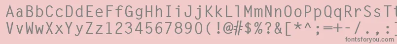 MonospacedBold Font – Gray Fonts on Pink Background