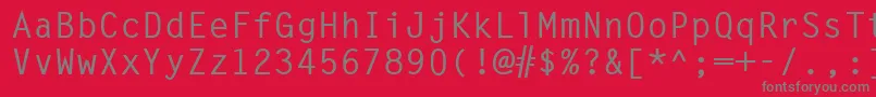 MonospacedBold Font – Gray Fonts on Red Background