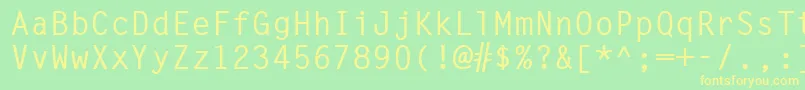 Подробнее о шрифте MonospacedBold Шрифт MonospacedBold – жёлтые шрифты на зелёном фоне