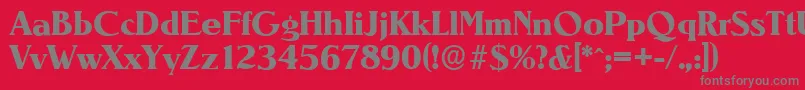 NevadaserialXboldRegular Font – Gray Fonts on Red Background
