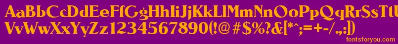 NevadaserialXboldRegular Font – Orange Fonts on Purple Background