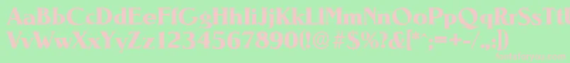 NevadaserialXboldRegular Font – Pink Fonts on Green Background