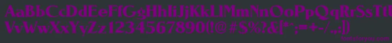 NevadaserialXboldRegular Font – Purple Fonts on Black Background