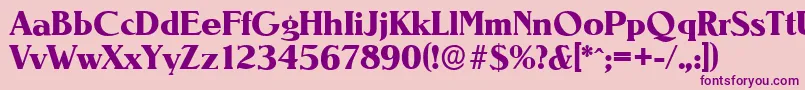 NevadaserialXboldRegular Font – Purple Fonts on Pink Background
