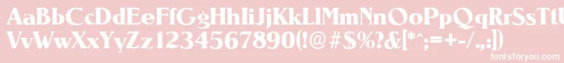 NevadaserialXboldRegular Font – White Fonts on Pink Background