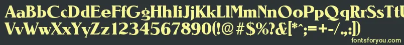 NevadaserialXboldRegular Font – Yellow Fonts on Black Background