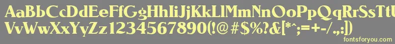 NevadaserialXboldRegular Font – Yellow Fonts on Gray Background