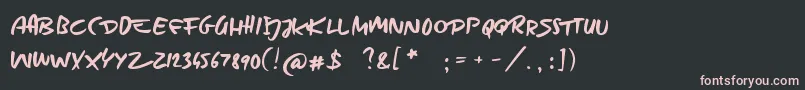 Шрифт Takeiteasy – розовые шрифты на чёрном фоне