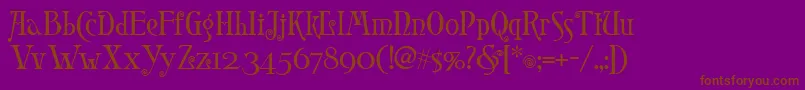 Leontina Font – Brown Fonts on Purple Background