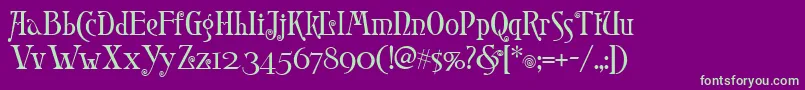 Leontina Font – Green Fonts on Purple Background