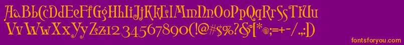 Leontina Font – Orange Fonts on Purple Background