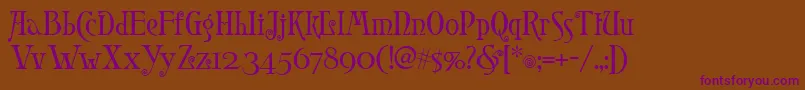 Leontina Font – Purple Fonts on Brown Background