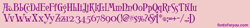 Leontina Font – Purple Fonts on Pink Background