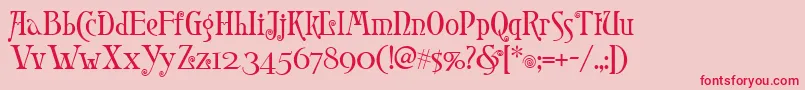 Leontina Font – Red Fonts on Pink Background