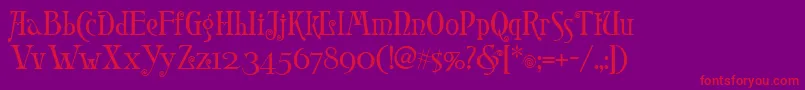 Leontina Font – Red Fonts on Purple Background