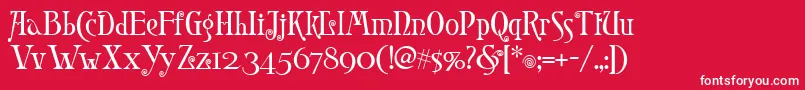 Leontina Font – White Fonts on Red Background