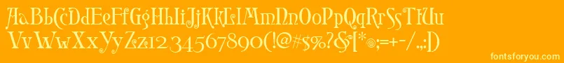 Lisätietoja Leontina-fontista Leontina-fontti – keltaiset fontit oranssilla taustalla