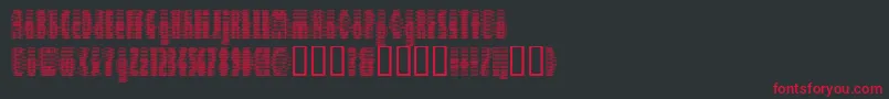 Deeter Font – Red Fonts on Black Background
