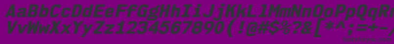 Nk57MonospaceNoEbIt Font – Black Fonts on Purple Background