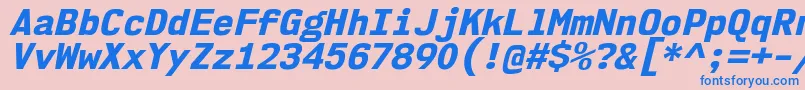 Nk57MonospaceNoEbIt Font – Blue Fonts on Pink Background