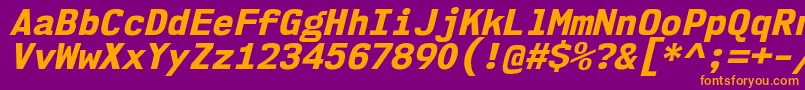 Nk57MonospaceNoEbIt Font – Orange Fonts on Purple Background