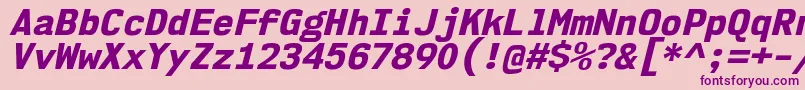 Nk57MonospaceNoEbIt Font – Purple Fonts on Pink Background