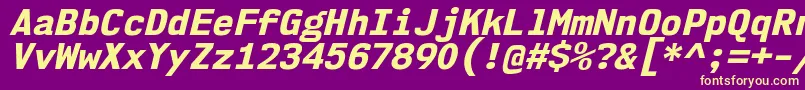 Nk57MonospaceNoEbIt Font – Yellow Fonts on Purple Background